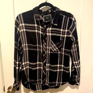 Rails black button down